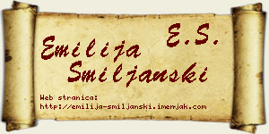 Emilija Smiljanski vizit kartica
